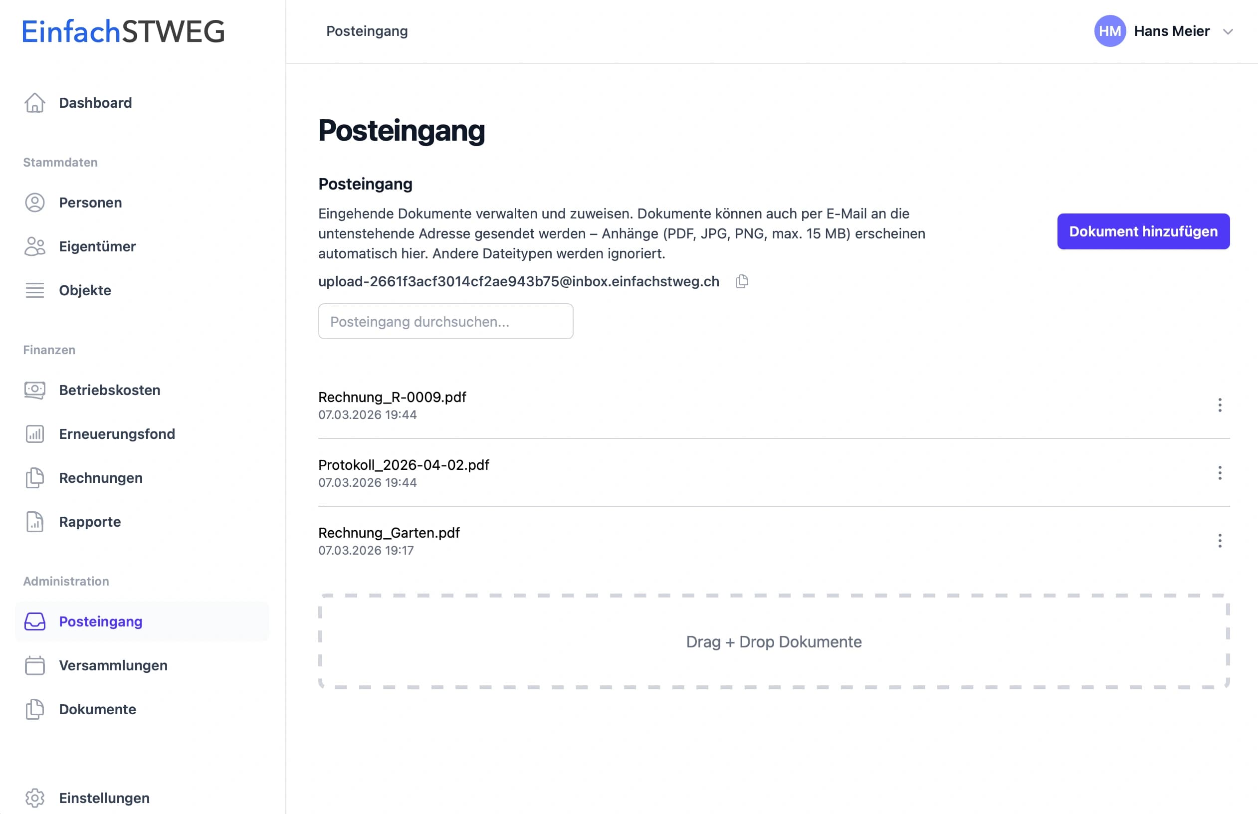 Intelligenter Posteingang